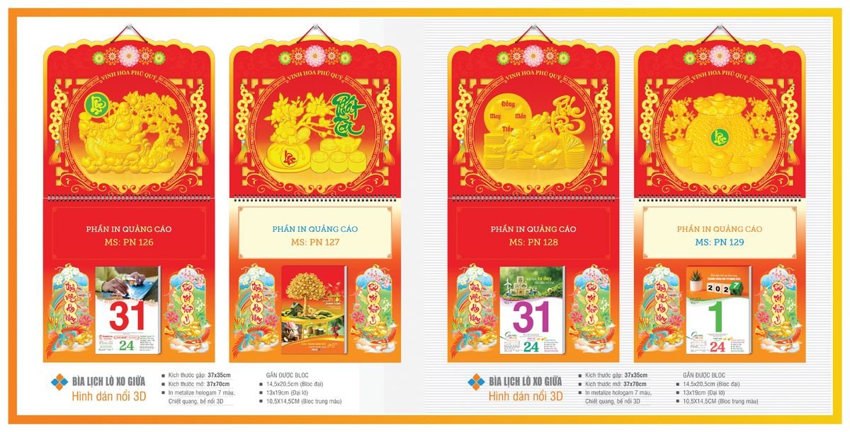 Bìa Lịch Treo Gắn Bloc TPNBIA19 Xưởng In Ép Kim Nhũ Vàng Tận Gốc Bìa Lịch Treo Gắn Bloc TPNBIA19 Xưởng In Ép Kim Nhũ Vàng Tận Gốc