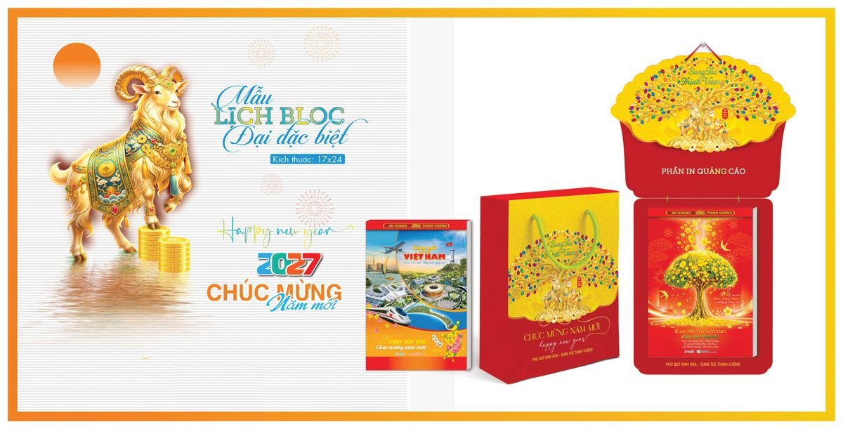Lịch Bloc TPN 2027 TPNBLOC53 Xưởng In Ép Kim Nhũ Vàng Tận Gốc