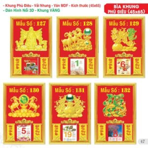 Lịch Bìa Treo 2027 TS Mẫu TS-48 (45 x 65 cm) Xưởng In Ép Kim Nhũ Vàng Tận Gốc