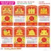 Lịch Treo Tường Lò Xo 2027 TS Mẫu TS-49 (37 x 70 cm) Xưởng In Ép Kim Nhũ Vàng Tận Gốc