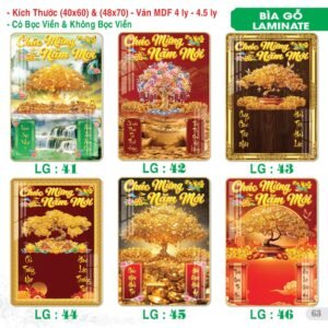 Lịch Bìa Treo 2027 TS Mẫu TS-64 (40 x 60 cm) Xưởng In Ép Kim Nhũ Vàng Tận Gốc