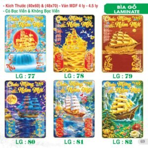 Lịch Bìa Treo 2027 TS Mẫu TS-70 (40 x 60 cm) Xưởng In Ép Kim Nhũ Vàng Tận Gốc
