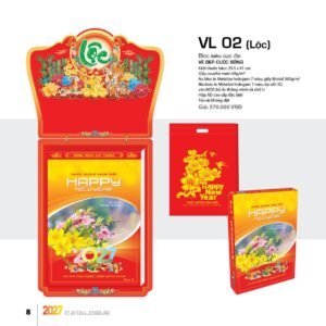 Lịch Bloc Siêu Cực Đại 2027 VL Mẫu VL02 (38 x 53 cm) Xưởng In Ép Kim Nhũ Vàng Tận Gốc in logo doanh nghiệp quà tặng Tết tại Xưởng Quà Tặng Quang Vũ