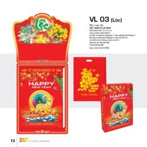 Lịch Bloc Cực Đại 2027 VL Mẫu VL03 (25 x 35cm) Xưởng In Ép Kim Nhũ Vàng Tận Gốc in logo doanh nghiệp quà tặng Tết tại Xưởng Quà Tặng Quang Vũ
