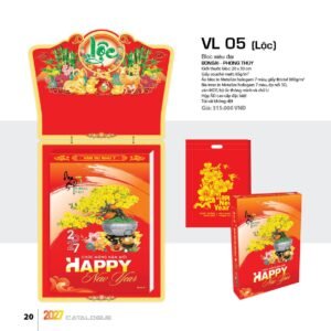 Lịch Bloc Siêu Đại 2027 VL Mẫu VL05 (20 x 30cm) Xưởng In Ép Kim Nhũ Vàng Tận Gốc in logo doanh nghiệp quà tặng Tết tại Xưởng Quà Tặng Quang Vũ