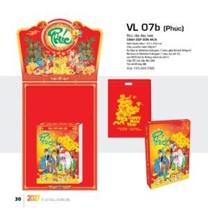Lịch Bloc Đại Đặc Biệt 2027 VL Mẫu VL07B - Đại Cát Đại Lợi (29 x 41 cm) Xưởng In Ép Kim Nhũ Vàng Tận Gốc in logo doanh nghiệp quà tặng Tết tại Xưởng Quà Tặng Quang Vũ