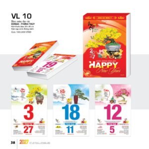 Lịch Bloc Siêu Đại 2027 VL Mẫu VL1011 (20 x 30cm) Xưởng In Ép Kim Nhũ Vàng Tận Gốc in logo doanh nghiệp quà tặng Tết tại Xưởng Quà Tặng Quang Vũ