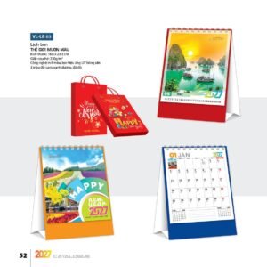 Lịch Bloc 2027 VL Mẫu VLLB03 (29 x 41 cm) Xưởng In Ép Kim Nhũ Vàng Tận Gốc in logo doanh nghiệp quà tặng Tết tại Xưởng Quà Tặng Quang Vũ