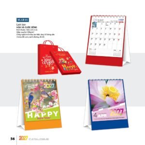Lịch Để Bàn 2027 VL Mẫu VLLB05 (16 x 24 cm) Xưởng In Ép Kim Nhũ Vàng Tận Gốc in logo doanh nghiệp quà tặng Tết tại Xưởng Quà Tặng Quang Vũ