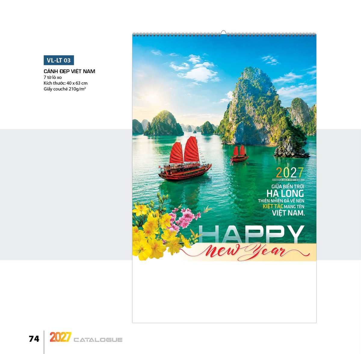 Lịch Bloc 2027 VL Mẫu VLLT03 - Cảnh Đẹp Việt Nam (40 x 63cm) Xưởng In Ép Kim Nhũ Vàng Tận Gốc Lịch Bloc 2027 VL Mẫu VLLT03 - Cảnh Đẹp Việt Nam (40 x 63cm) Xưởng In Ép Kim Nhũ Vàng Tận Gốc in logo doanh nghiệp quà tặng Tết tại Xưởng Quà Tặng Quang Vũ