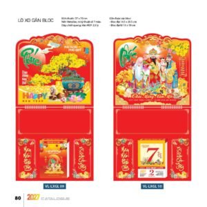 Lịch Treo Tường Lò Xo 2027 VL Mẫu VLLXG09 (37 x 70cm) Xưởng In Ép Kim Nhũ Vàng Tận Gốc in logo doanh nghiệp quà tặng Tết tại Xưởng Quà Tặng Quang Vũ