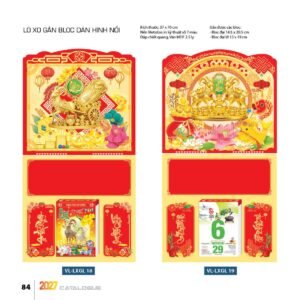 Lịch Treo Tường Lò Xo 2027 VL Mẫu VLLXG18 (37 x 70cm) Xưởng In Ép Kim Nhũ Vàng Tận Gốc in logo doanh nghiệp quà tặng Tết tại Xưởng Quà Tặng Quang Vũ