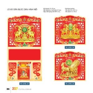 Lịch Treo Tường Lò Xo 2027 VL Mẫu VLLXG23 (37 x 70cm) Xưởng In Ép Kim Nhũ Vàng Tận Gốc in logo doanh nghiệp quà tặng Tết tại Xưởng Quà Tặng Quang Vũ