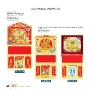 Lịch Treo Tường Lò Xo 2027 VL Mẫu VLLXG29 (37 x 70cm) Xưởng In Ép Kim Nhũ Vàng Tận Gốc in logo doanh nghiệp quà tặng Tết tại Xưởng Quà Tặng Quang Vũ